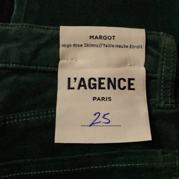 NEW L'AGENCE Margot High Rise Skinny Luxe Velvet Size 25 Retails $245 Co… - Picture 9 of 10